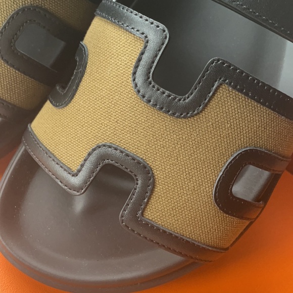 Hermès olive and black men sandals 41.5 main image 4